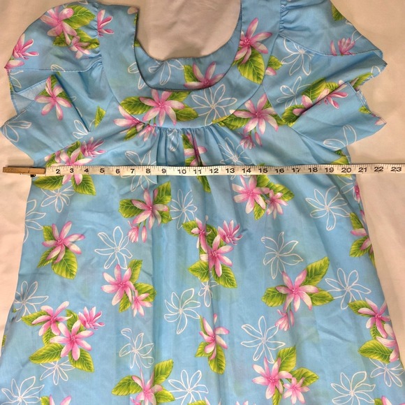 Hawaiian Reserve XL Vtg Plumeria Muumuu Comfort Beachy Tropical Relaxed Coastal - Picture 4 of 8